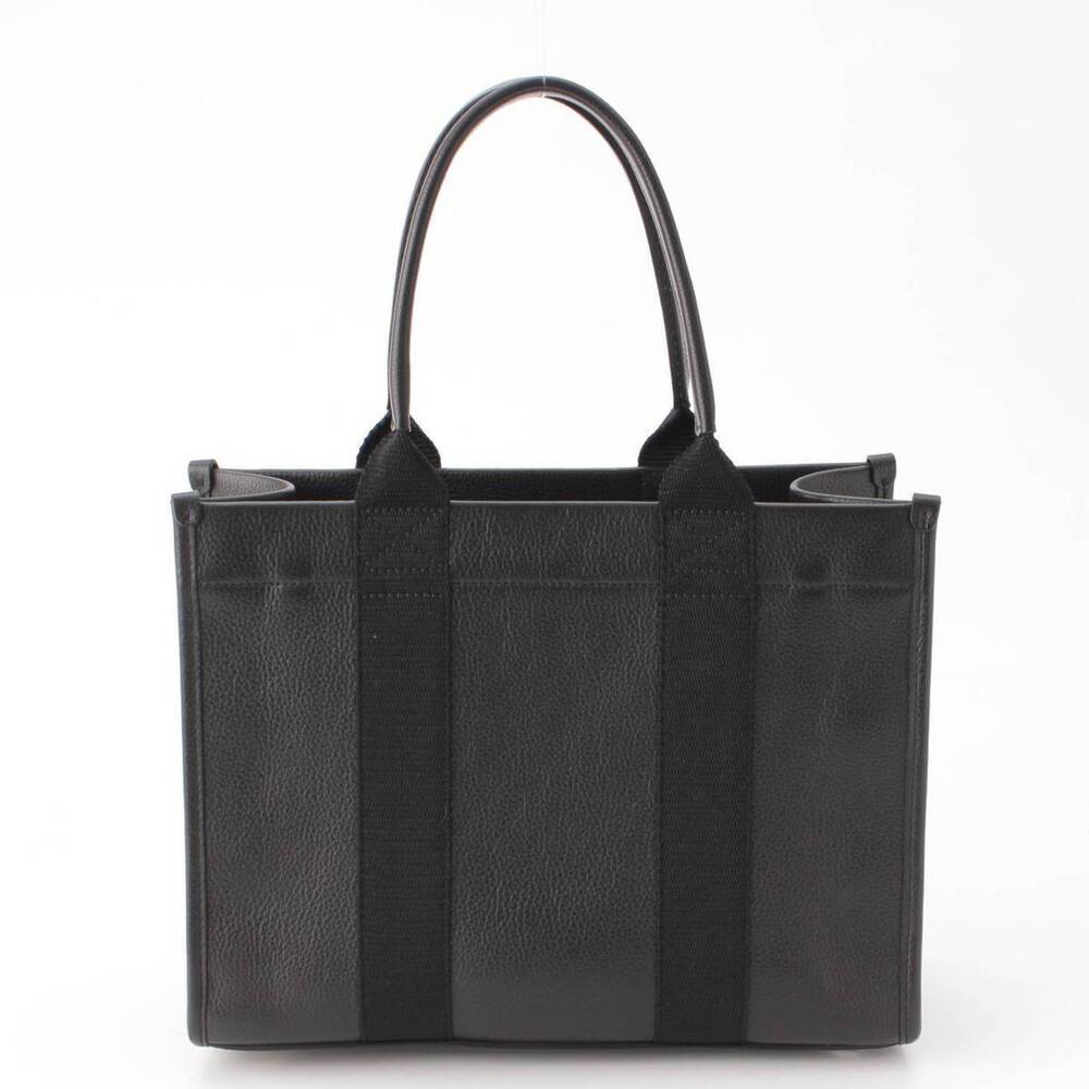 Balenciaga Logo Leather Handbag Shoulder Bag Black - Picture 4 of 8
